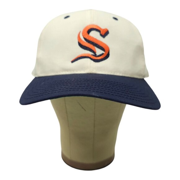 Syracuse Orange University Snapback Cap Vintage 90s Embroidered Logo Hat - Picture 9 of 13